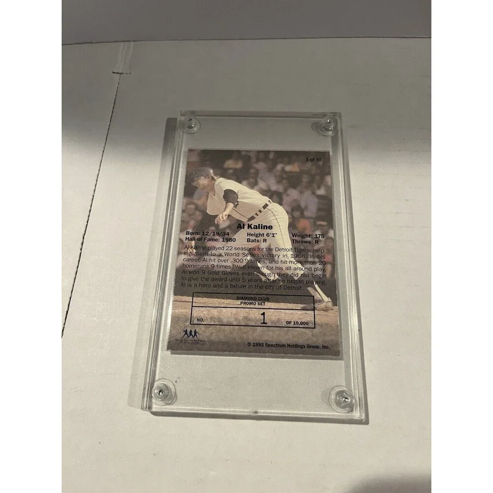 1993 Spectrum Diamond Club Al Kaline #1/10,000 Serial Number ONE Detroit Tigers